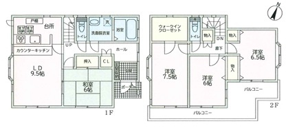 【間取り】 | 藤沢市石川　中古戸建