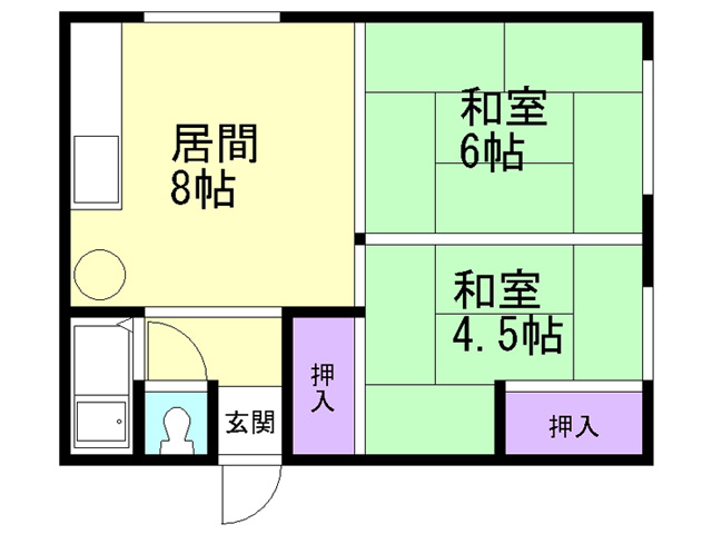 越後第２アパートの間取り