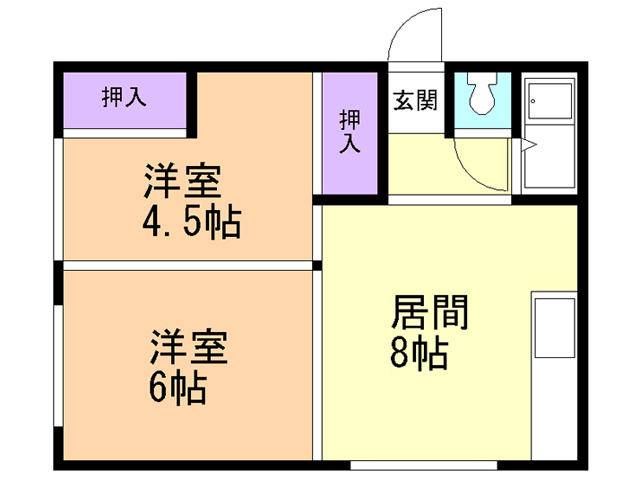 越後第２アパートの間取り