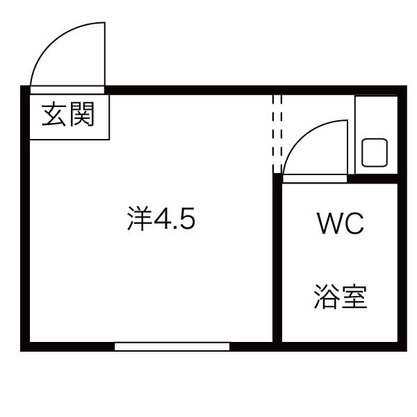 吹田市千里山月が丘の店舗事務所の間取り