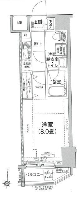 アイルキャナルシティ深川の間取り