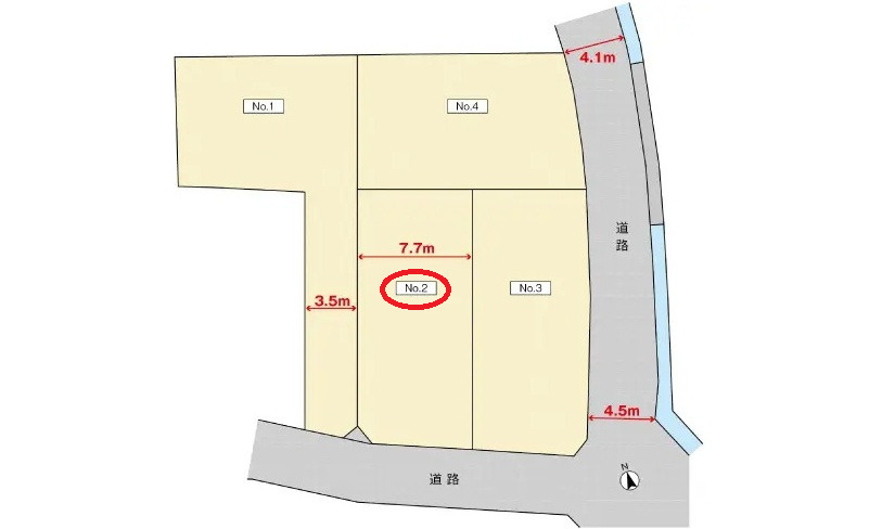 広島市佐伯区八幡３丁目　土地の土地図