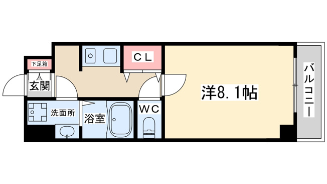 【間取り】 | ベルフェリーク天満橋