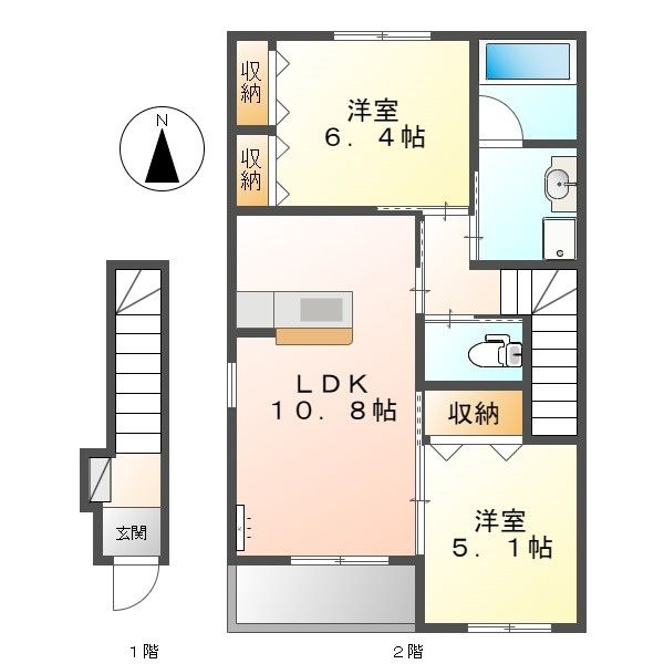 まゆ山壱番館の間取り