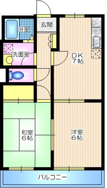 ラヴィ梶ヶ谷の間取り|家具の配置がしやすい間取りのお部屋