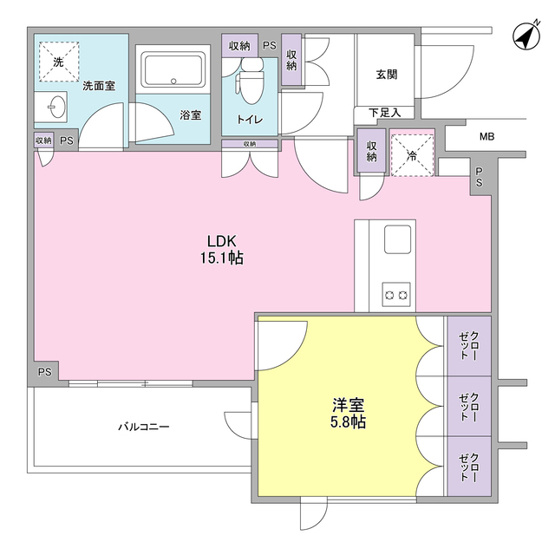 【間取り】 | スタイリオ中延ⅡＷＥＳＴ | 間取