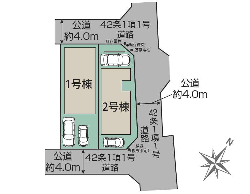 新築／入間郡三芳町藤久保５期の区画図|駐車スペースあり（車種による）