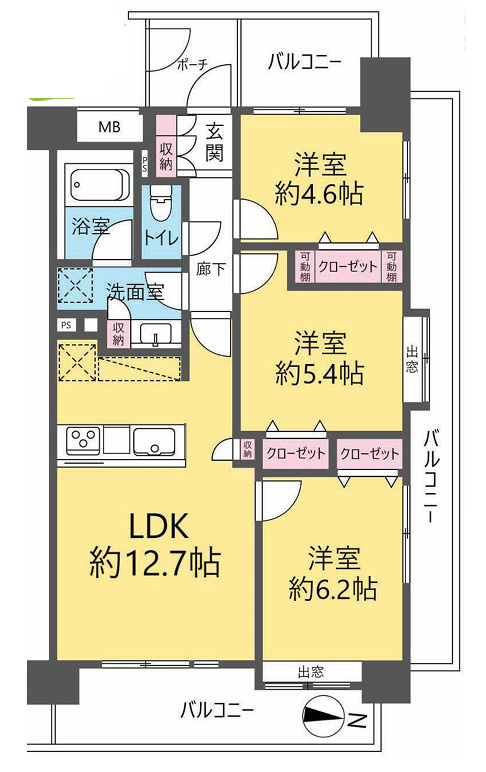 藤和シティホームズ清澄庭園の間取り
