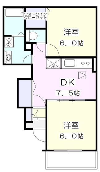 【間取り】 | ベル・アンジュＢ