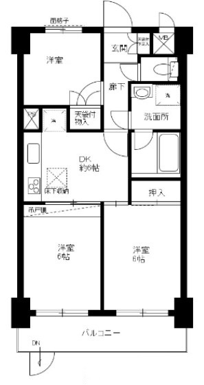 ライオンズマンション梅島の間取り|間取りです。