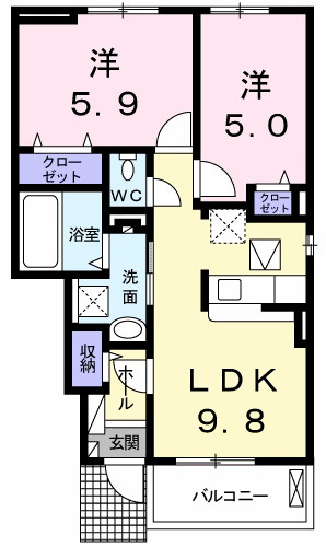 カーサ竹島の間取り|間取図
