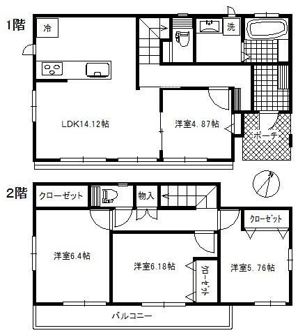 練馬区東大泉２丁目戸建の間取り