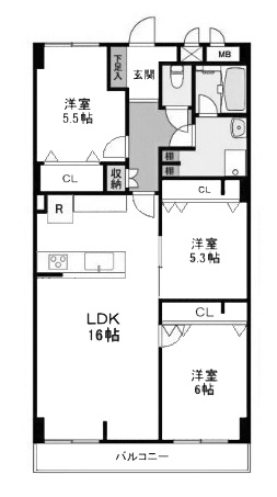 【間取り】 | 向陽グランドハイツ