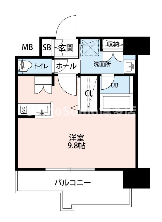 エンクレスト博多 THE TIMEの間取り