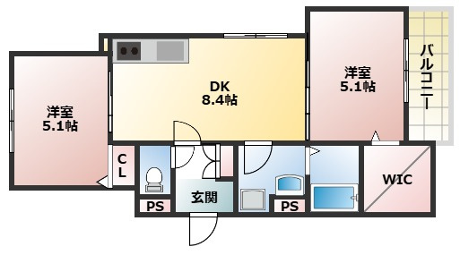 クリエオーレ錦町の間取り