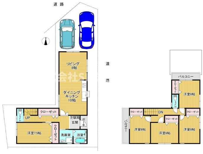 新庄4丁目中古戸建の間取り|内装リフォーム済みで室内大変キレイで即入居可能です！
