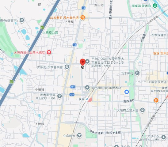 ルレーヴ茨木の地図
