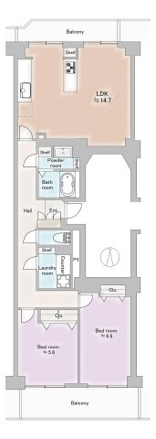 虹ヶ丘マンションの間取り