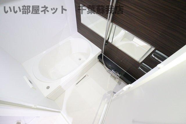 （仮称）市原市白金町マンションの浴室|きれいなお風呂です