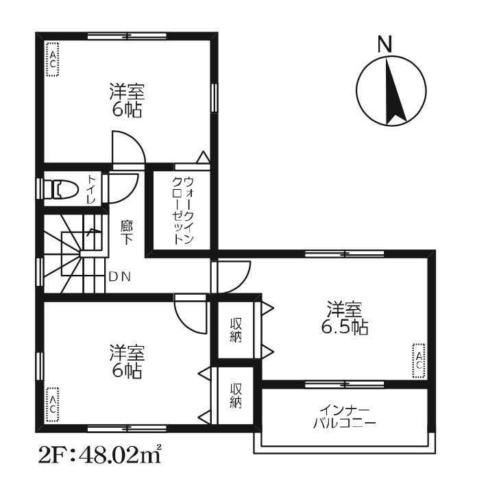 南羽生駅Ⅱ　１号棟の間取り