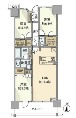 クレストシティ木場の間取り