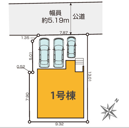 入間市東町3期　新築一戸建の区画図