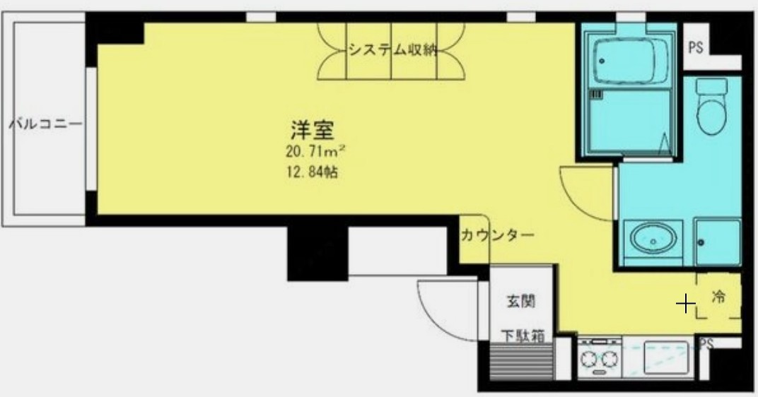 One Stay Shinsaibashiの間取り|One Stay Shinsaibashi　開放感ある間取
