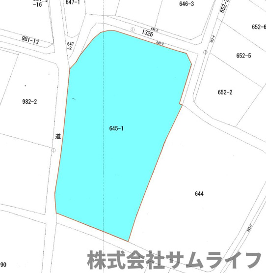 【区画図】 | 光岡673坪売地