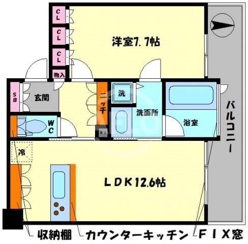 ビオール大阪大手前タワーの間取り|ビオール大阪大手前タワー　間取り（ビューバスが魅力的です）