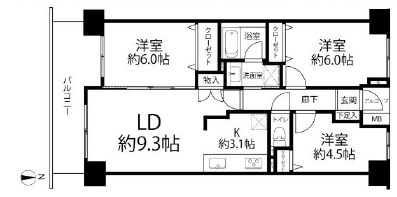新丸子パーク・ホームズの間取り