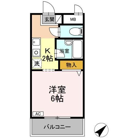 EXCELCOURT124－Bの間取り
