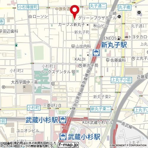 グランクォール武蔵小杉の地図