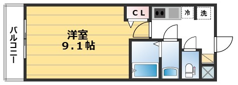 LaFitekyotoOIKE_WEST（ラフィットキョウトオイケウエスト）の間取り