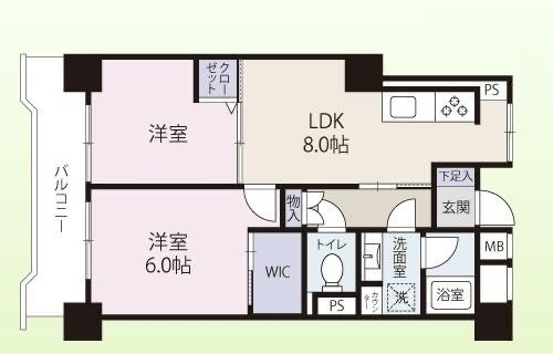 ライオンズマンション北品川の間取り|間取りです。