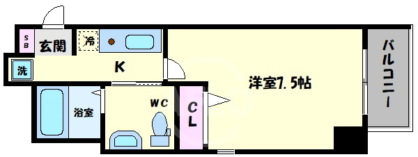 エステムコート大手前レシェンテの間取り|エステムコート大手前レシェンテ　間取り