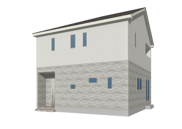 仲介手数料不要　新築 東区長嶺南 1号棟 4LDK LDK18帖 オール電化の外観パース|外観パース 2026年10月完成予定