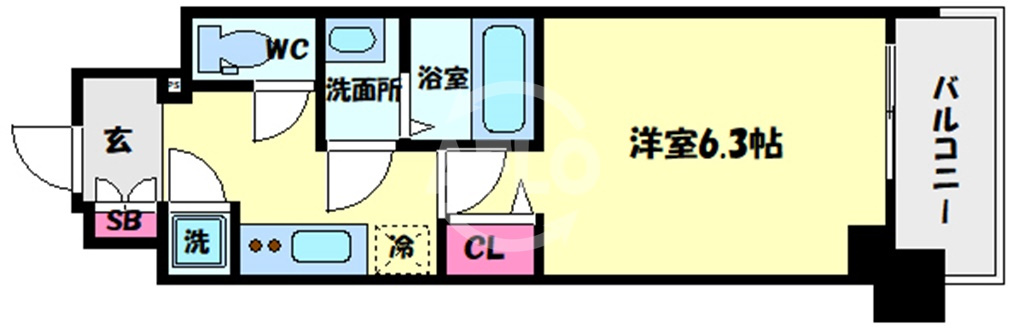 ファーストフィオーレ難波南パークサイドの間取り|ファーストフィオーレ難波南パークサイド　開放感ある間取り