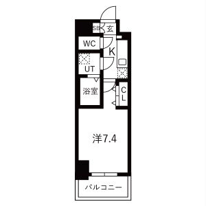 神戸市中央区花隈町の賃貸マンションの間取り