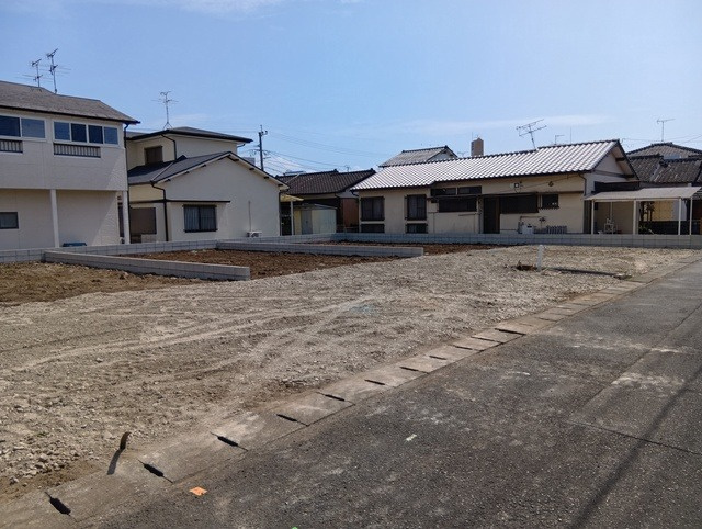 仲介手数料不要　新築 東区三郎2丁目 B号棟 4LDK 駐車3台 長期優良住宅の前面道路含む現地写真|現地（建築前）