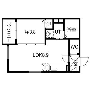 神戸市灘区下河原通１丁目の賃貸マンションの間取り