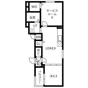 神戸市灘区下河原通１丁目の賃貸マンションの間取り