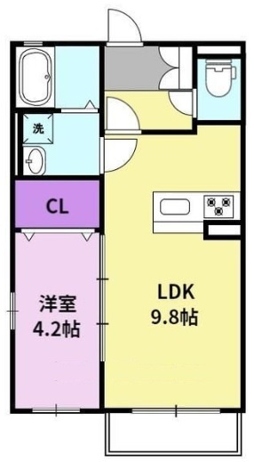 メゾンシュクレの間取り|使い勝手の良い間取りです♪
