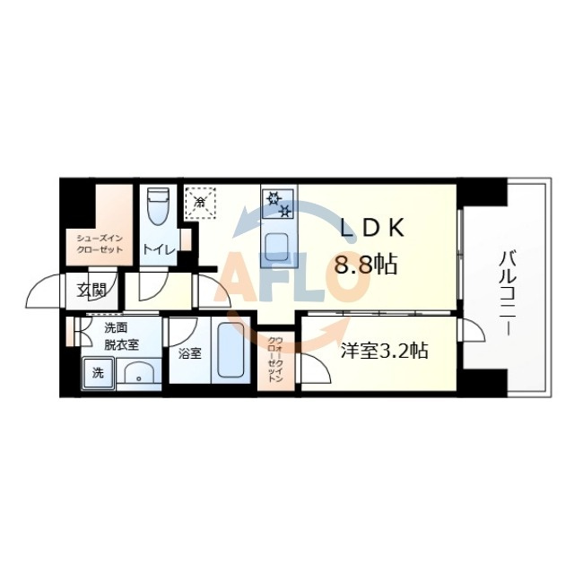 リビオ御堂筋あびこ　苅田小学校の間取り|リビオ御堂筋あびこ　間取り