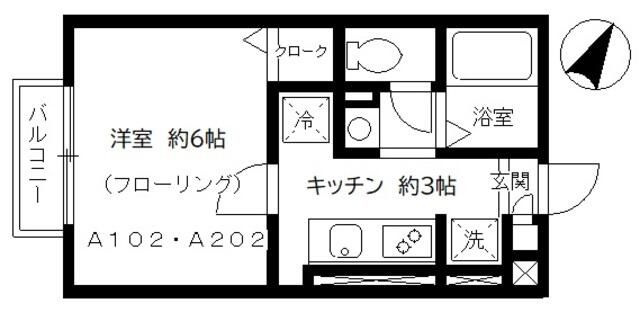 デザインコート岩淵の間取り