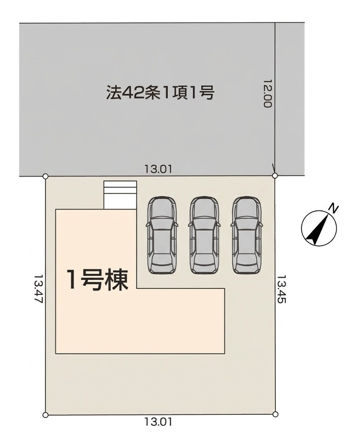 [新築住宅] 坂戸市西坂戸 第2 全1棟の区画図