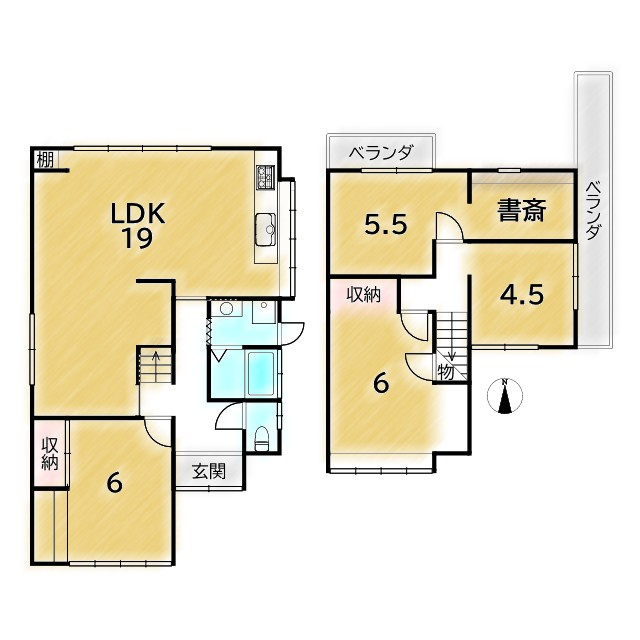 静市市原町 中古戸建の間取り