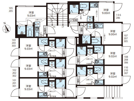 QUQURI北新宿の間取り