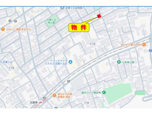 仲介手数料不要　新築 北区武蔵ケ丘5丁目 2号棟 4LDK 武蔵塚駅徒歩8分の地図|案内図
