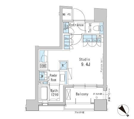 【間取り】 | パークアクシス茅場町