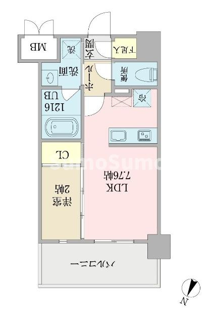 プロシード日赤通りの間取り